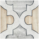 Alesso Deco Picos Beige 8x8 Matte Porcelain Tile - Lux Tile