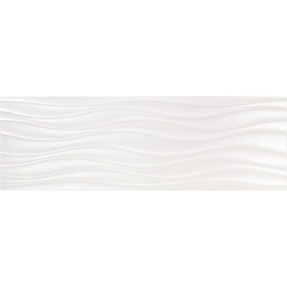 Whistler Slalom White 12x36 Semi-Polished Ceramic Wall Tile