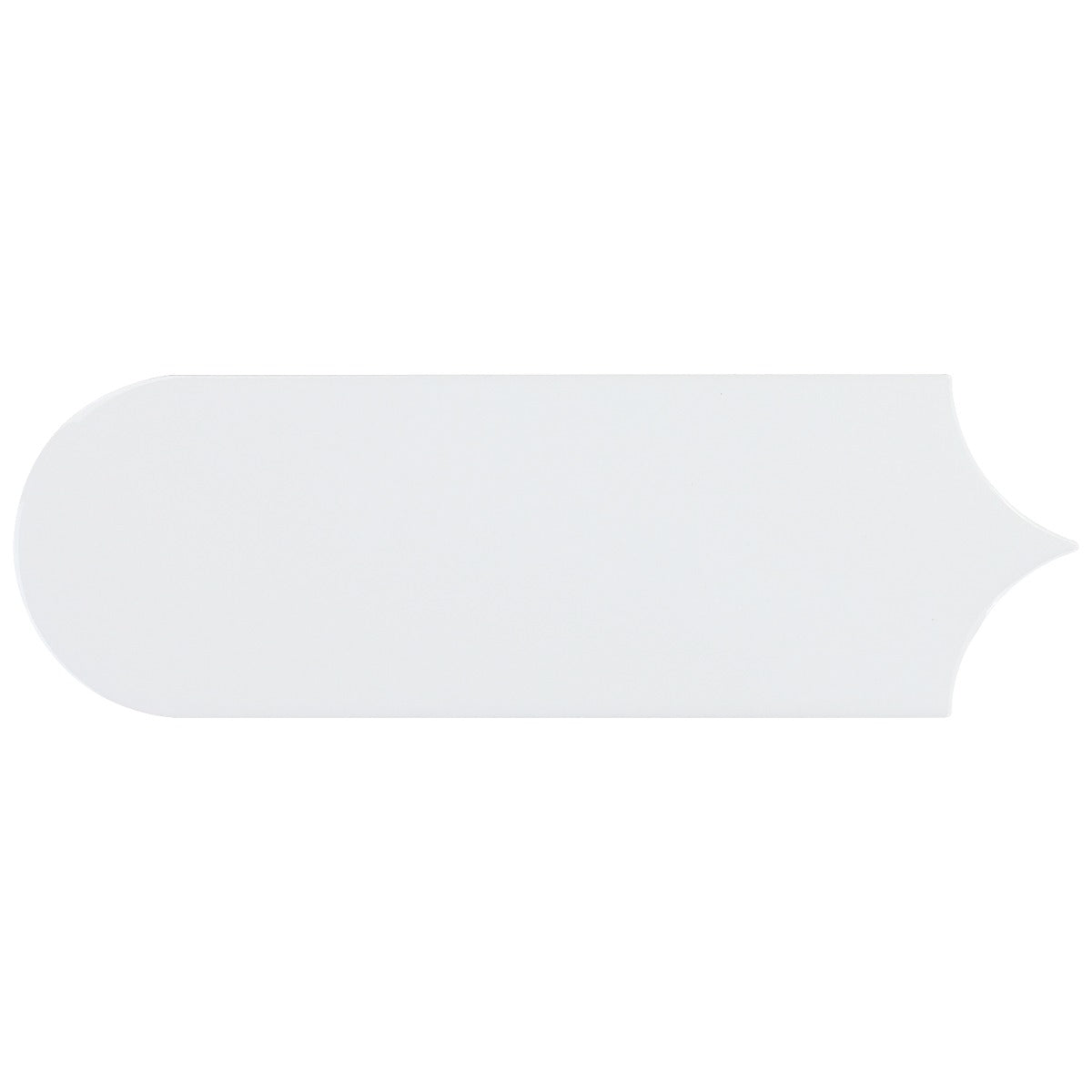 Parry White 3x8 Fishscale Glossy Ceramic Wall Tile - Tilebar