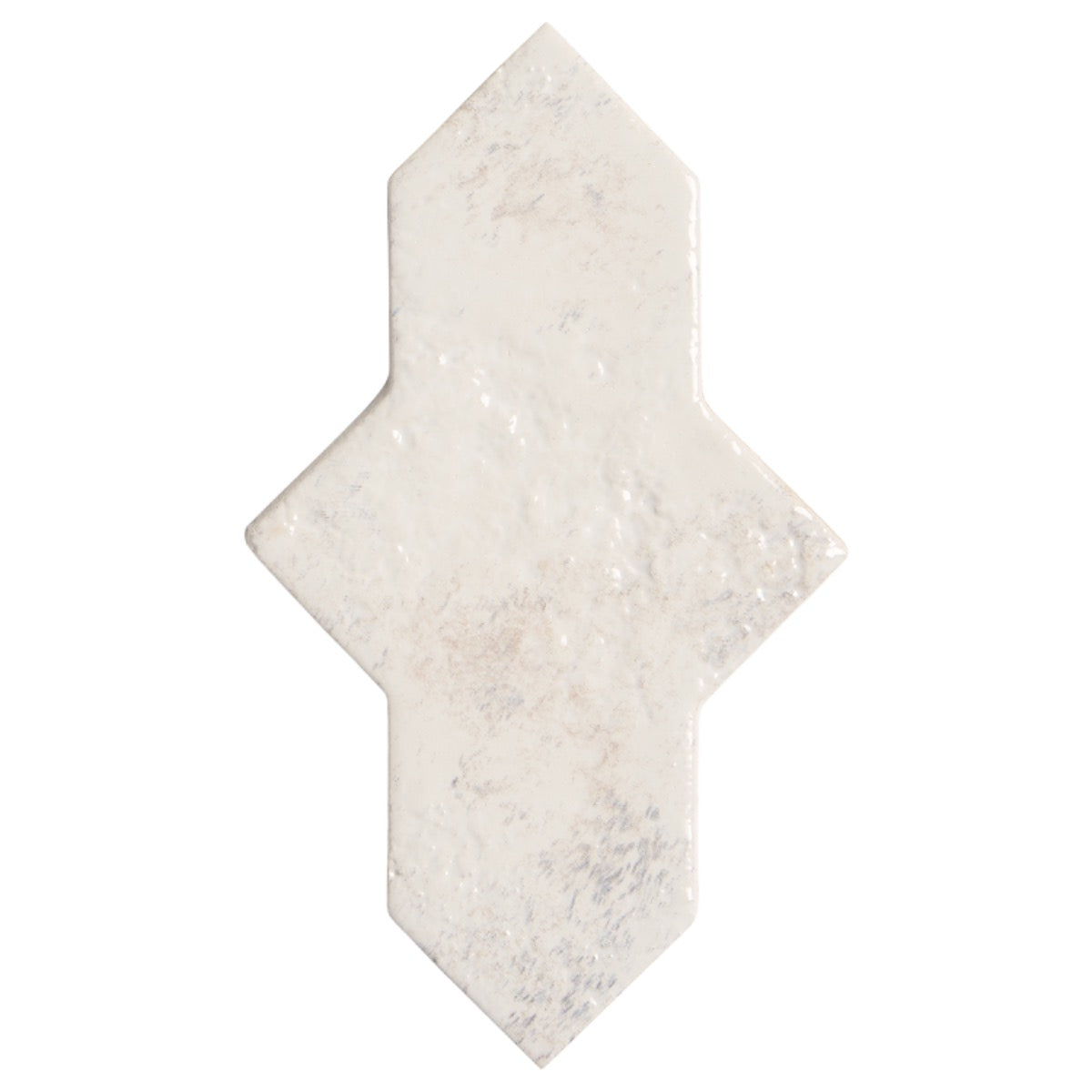 Greta Cruz Seashell White 5x8 Glossy Textured Porcelain Tile