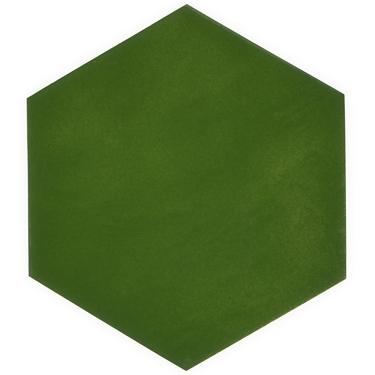 Cavallo Monaco Green 7" Hexagon Glossy Porcelain Tile - Lux Tile