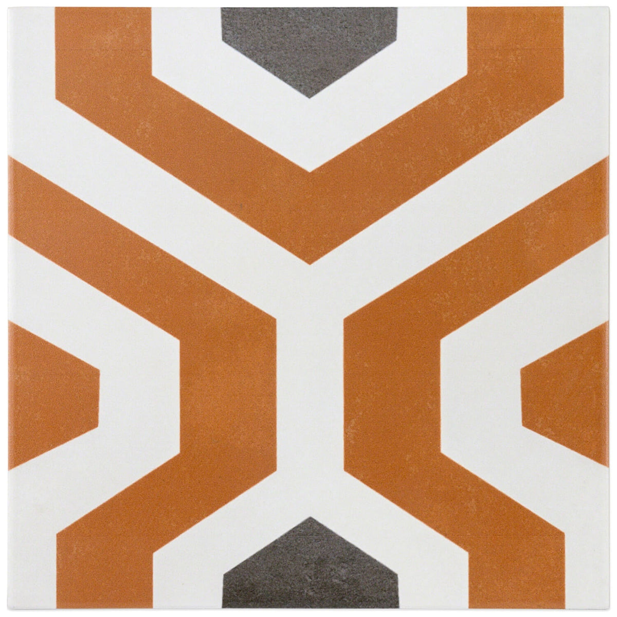 Bella Soumaya Orange 9x9 Matte Porcelain Tile - Lux Tile