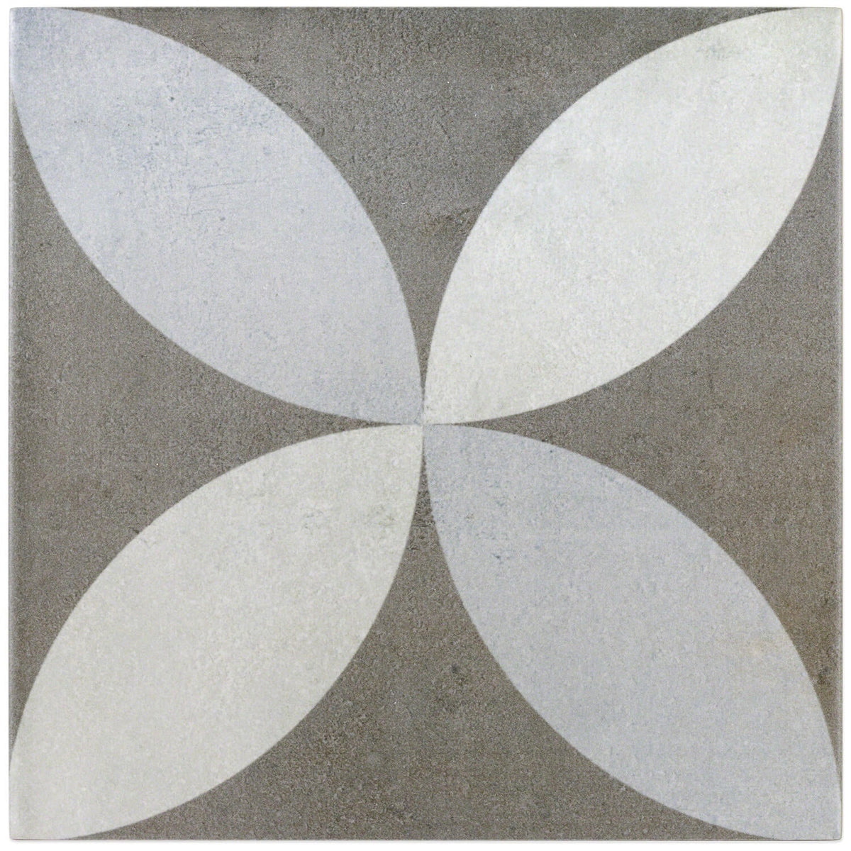 Bella Saatchi Gray 9x9 Matte Porcelain Tile - Encaustic Look