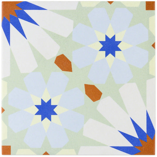 Bond Tile Uffizi Multicolored Encaustic 9x9 Glazed Porcelain Tile