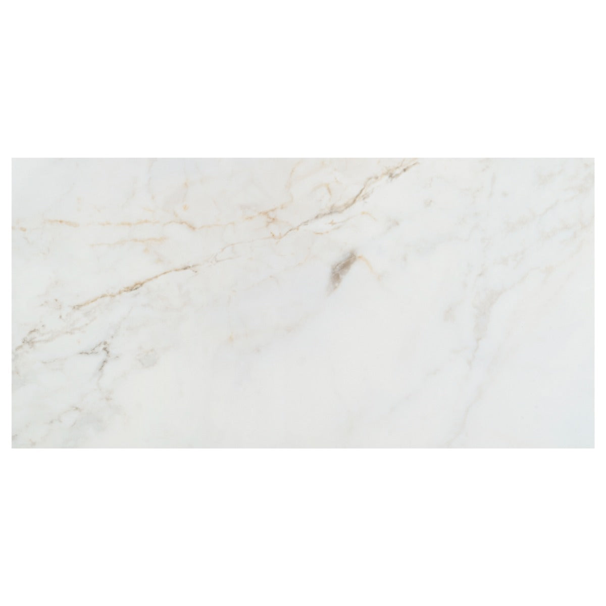 Calacatta Macchia White Gold 12x24 Marble Look Polished Porcelain Tile - Lux Tile