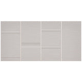 Division Silver 8x16 Fluted Matte Ceramic Wall Tile by Lux Tile