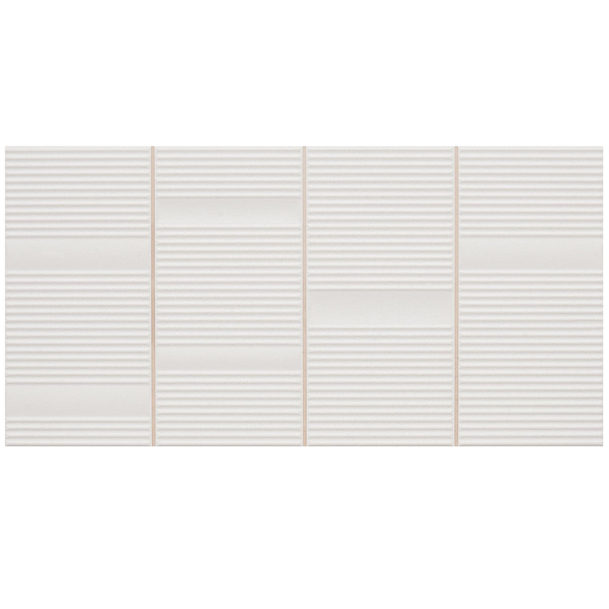 Division White 8x16 Fluted Matte Ceramic Wall Tile by Lux Tile