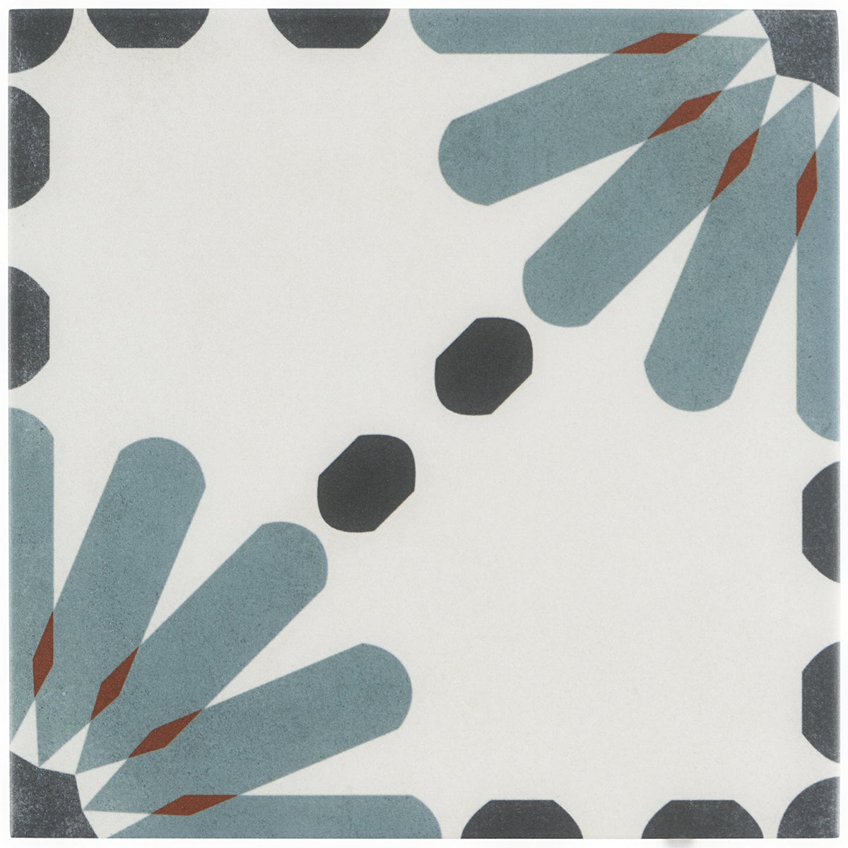 Lapaz Daisy Blue 9x9 Matte Porcelain Tile - Lux Tile