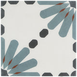 Lapaz Daisy Blue 9x9 Matte Porcelain Tile - Lux Tile