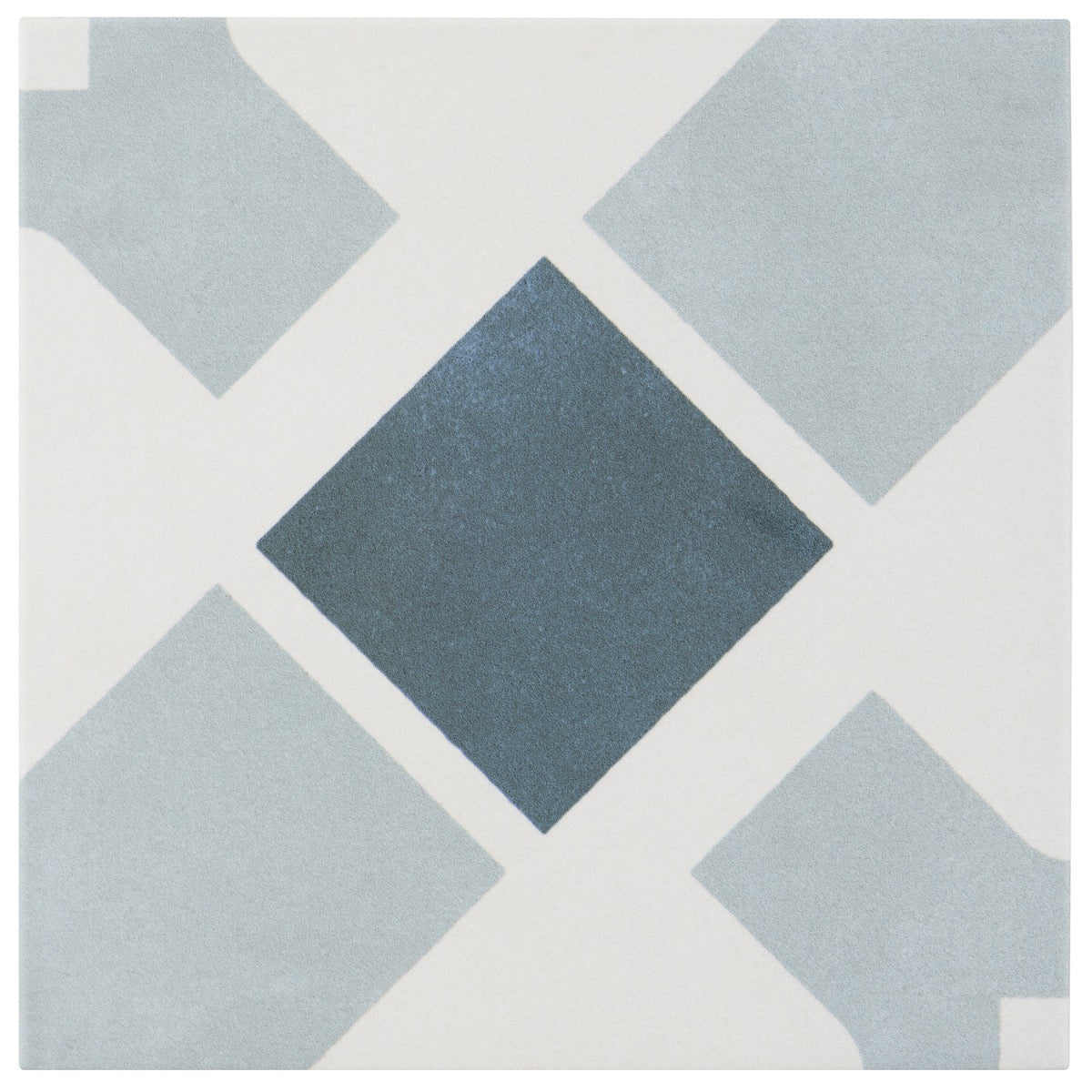 Lapaz Cross Blue 9x9 Matte Porcelain Tile - Lux Tile