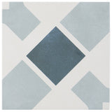 Lapaz Cross Blue 9x9 Matte Porcelain Tile - Lux Tile