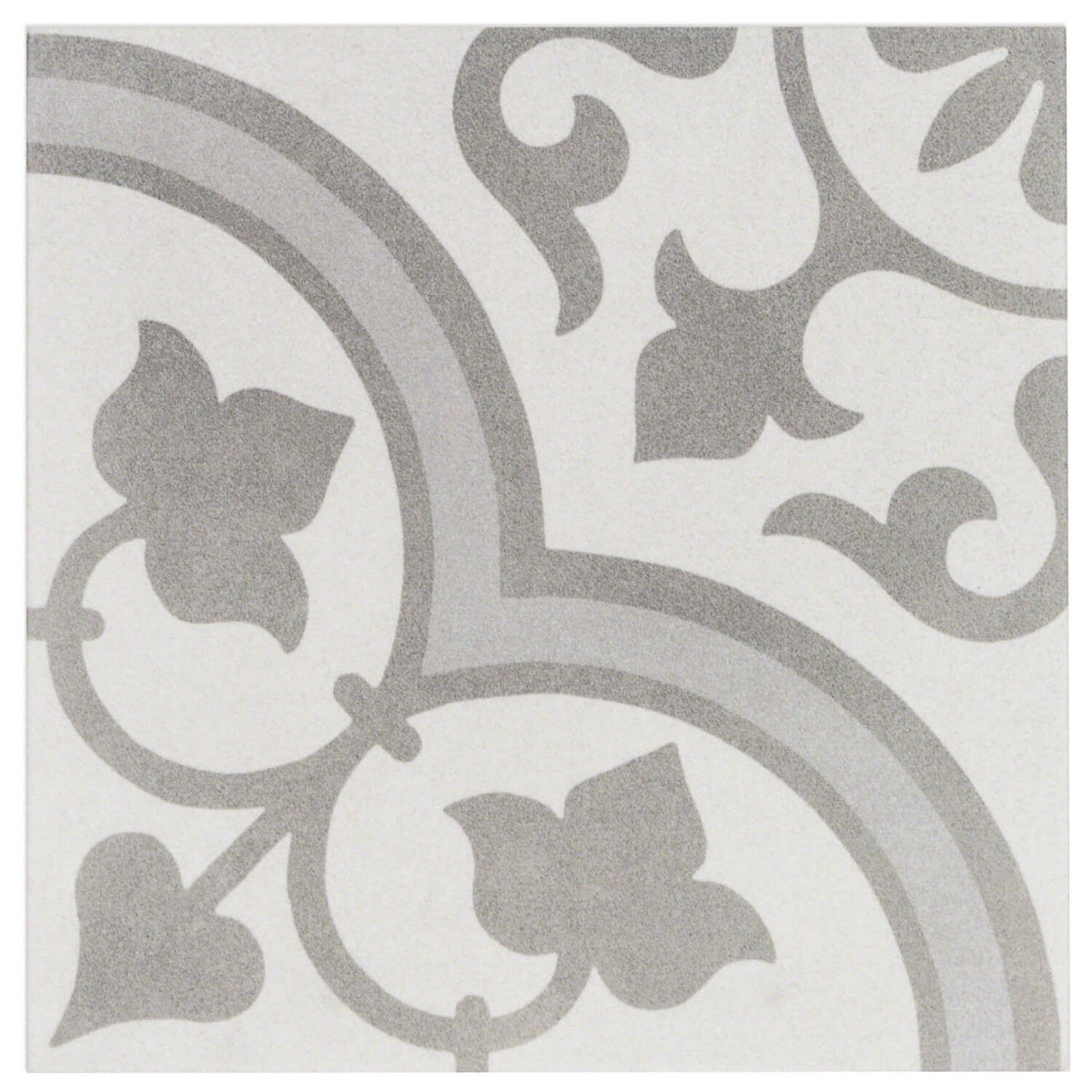 Cascais Silver Ornate 9x9 Matte Porcelain Tile - Lux Tile