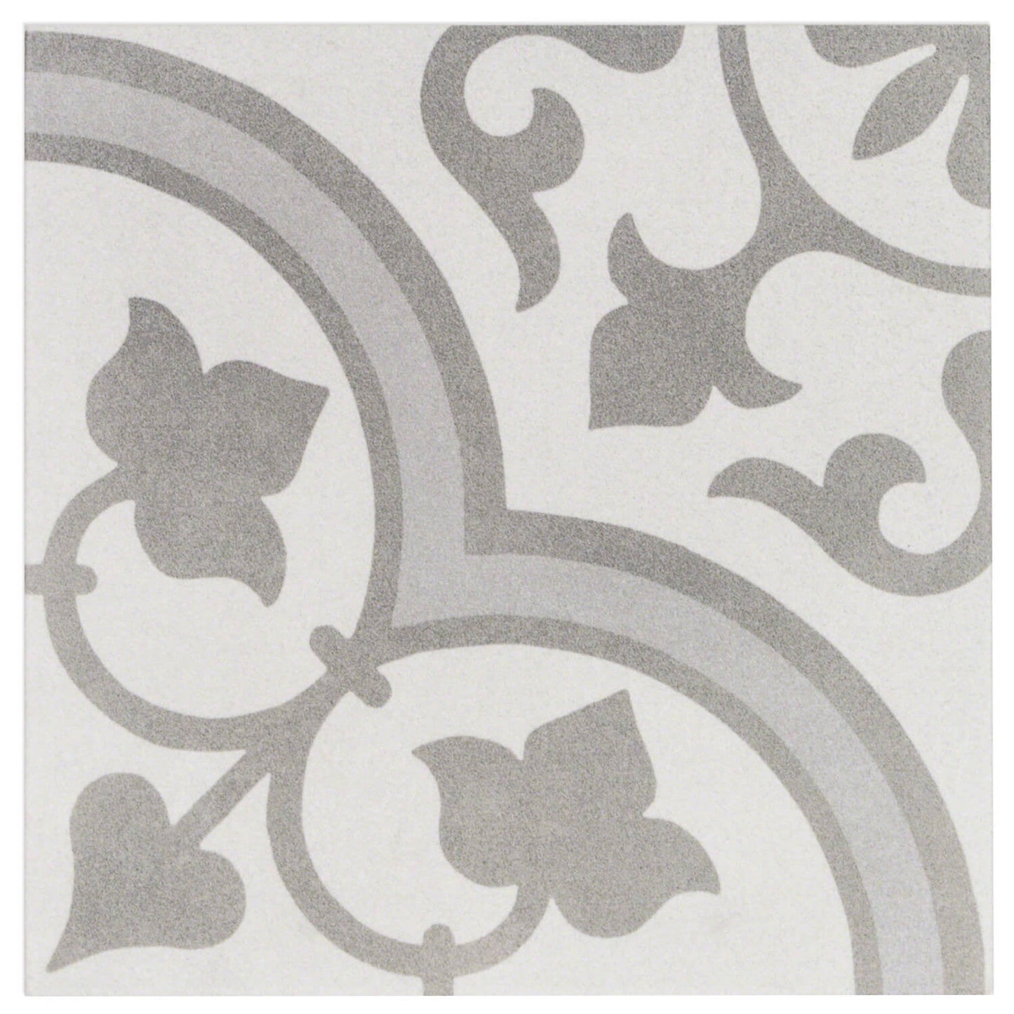 Cascais Silver Ornate 9x9 Matte Porcelain Tile - Lux Tile