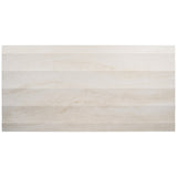 Lumar Waves 3D Travertino Bianco Warm White 24x48 Matte Porcelain Tile
