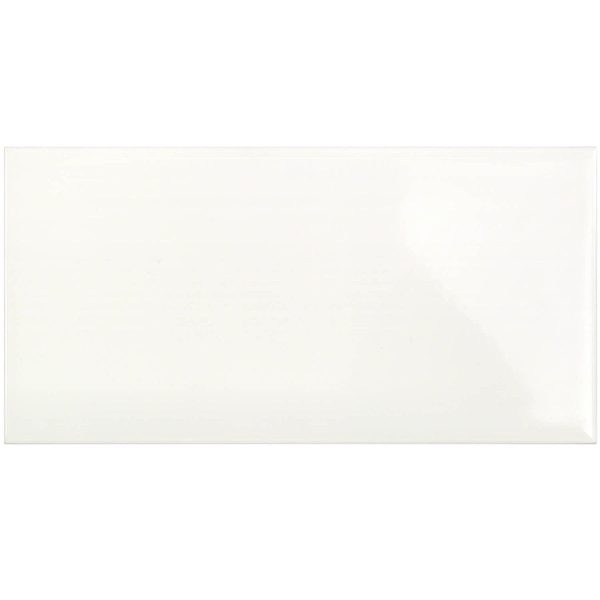 Vector Hueso White 4x8 Polished Ceramic Subway Tile - Lux Tile