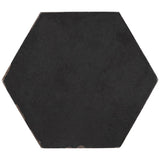 Lux Tile Sasha Hex Nero Black 6" Matte Porcelain Hexagon Tile