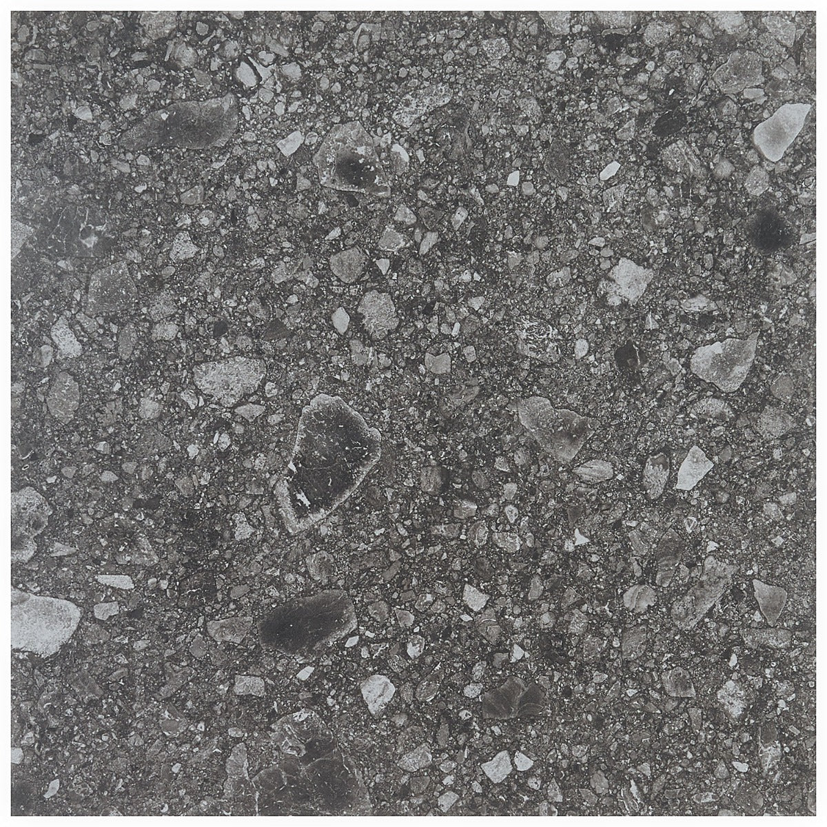 Rizo Charcoal Gray Terrazzo Look Matte Porcelain Tile - 24x24