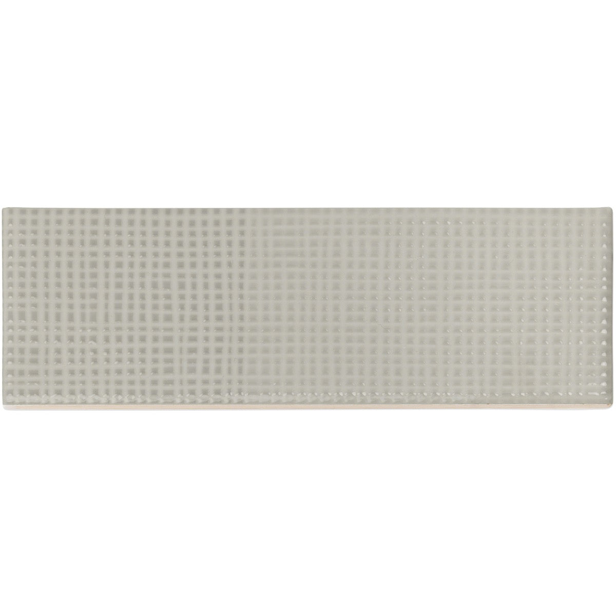 Tilebar Enigma Light Gray 2x8 Textured Polished Ceramic Subway Wall Tile