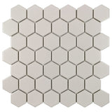 Serenity Taupe Gray 2" Hexagon Matte Porcelain Mosaic Tile
