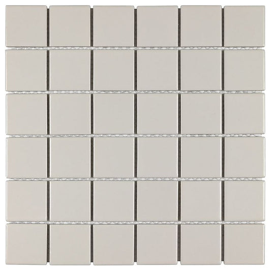 Serenity Pearl Beige 2x2 Matte Porcelain Mosaic Tile - Lux Tile