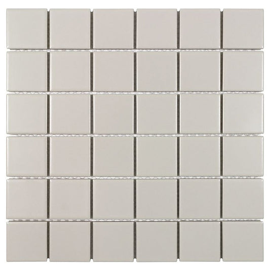Serenity Taupe Gray 2x2 Matte Porcelain Mosaic Tile - Lux Tile