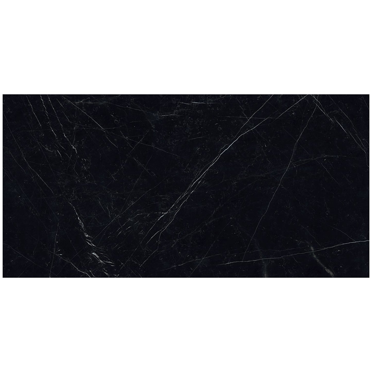 TileBarXL Marmi Slim Black Marquina 30x60 Polished Porcelain Slab