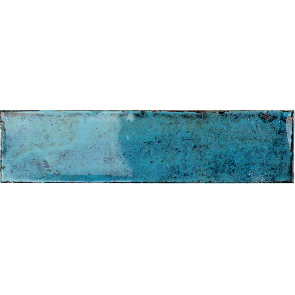 Castle Denim Blue 3x12 Polished Ceramic Subway Tile - Lux Tile