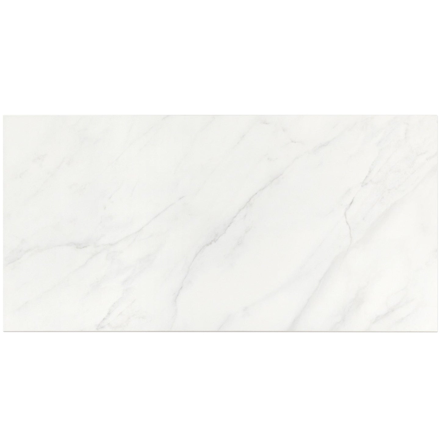 Belvedere Bianco White 15x30 Semi-Polished Porcelain Tile