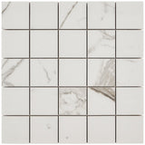 Versilia Statuario Matte Porcelain Mosaic Tile - 2x2