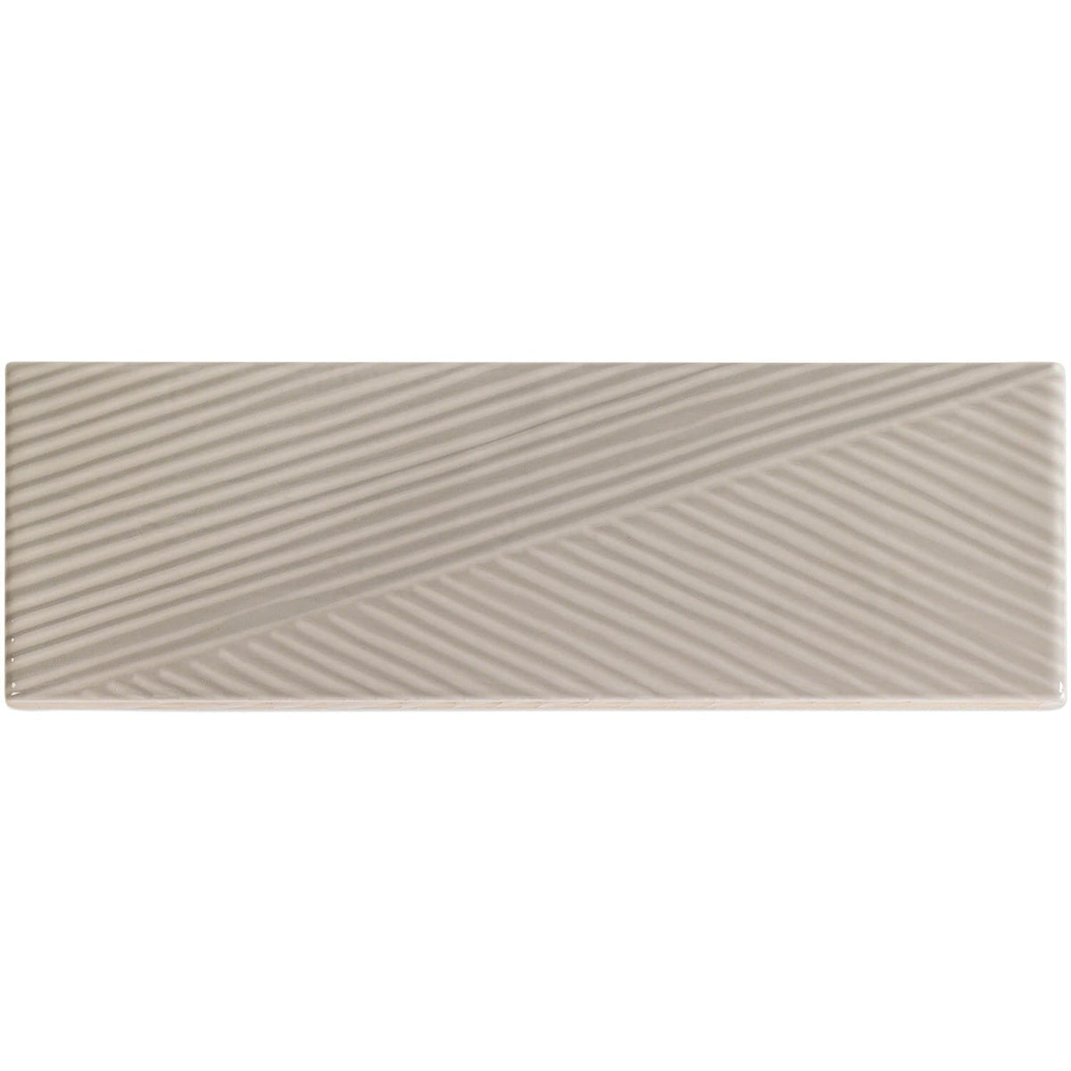 Lux Tile Enigma Gray Pearl 2x8 Textured Polished Ceramic Subway Tile