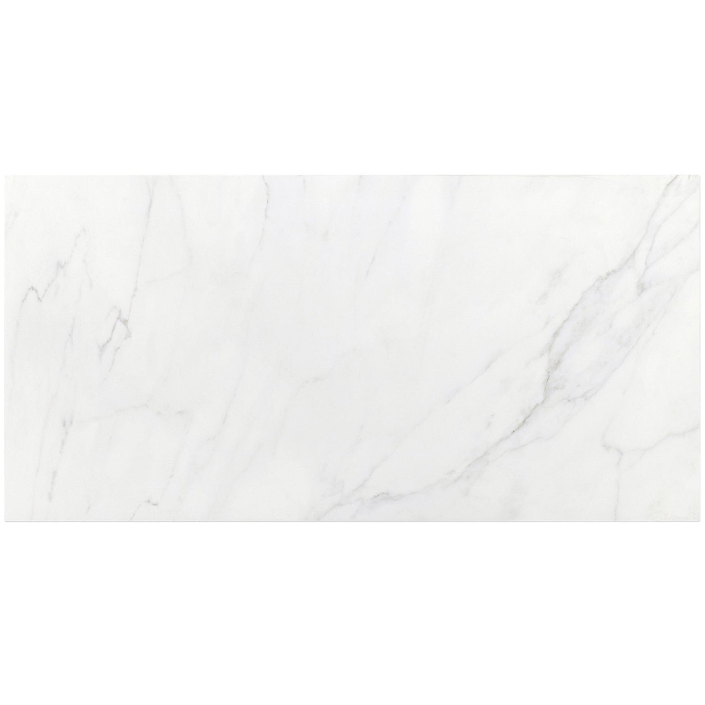 Belvedere Bianco White 15x30 Semi-Polished Porcelain Tile