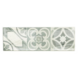 Santa Monica Cold Deco Gray 4x12 Polished Ceramic Wall Tile