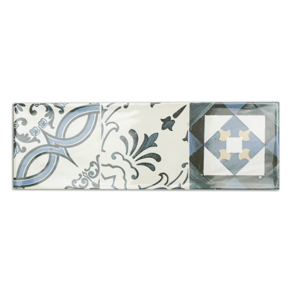 Santa Monica Warm Deco 4x12 Ceramic Wall Tile - Tilebar
