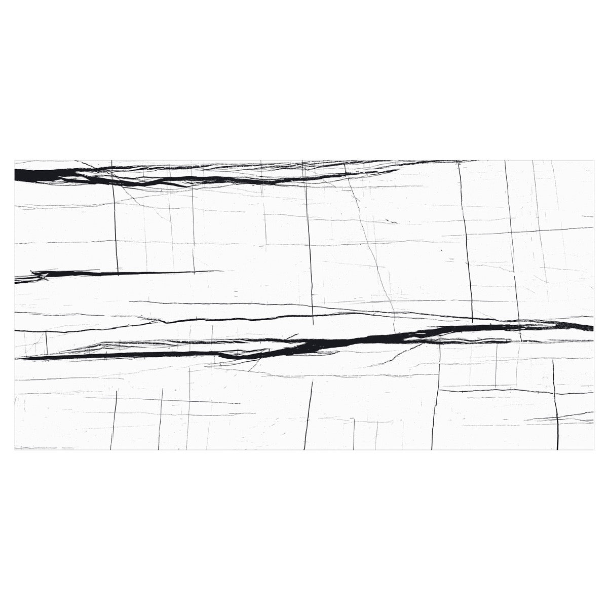 Tilebar Lumina Sahara Noir Black & White 24x48 Polished Porcelain Tile