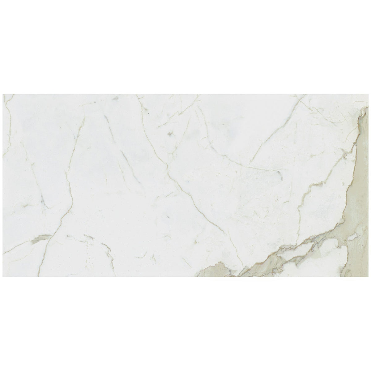 TileBarXL Marmi Slim Calacatta White 30x60 Polished Porcelain Slab