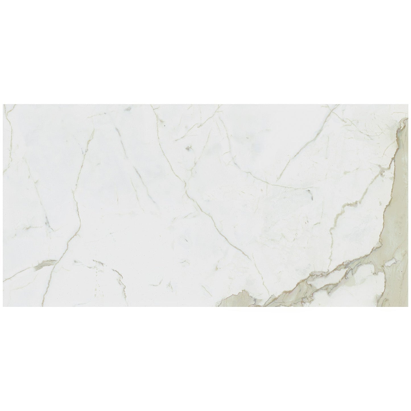 TileBarXL Marmi Slim Calacatta White 30x60 Polished Porcelain Slab