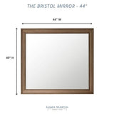 James Martin Vanities Bristol 44" x 40" Saddle Brown Bathroom Vanity Mirror