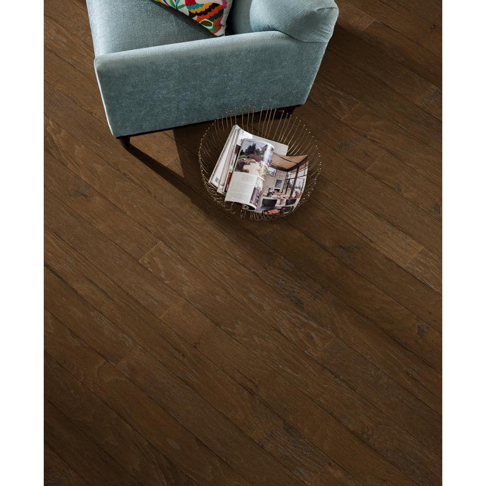 Shaw Western Saddle Hickory 3/8 In. T X 5 in. W Click-Lock Scraped Engineered Hardwood Flooring (29.49 sq.ft./case)