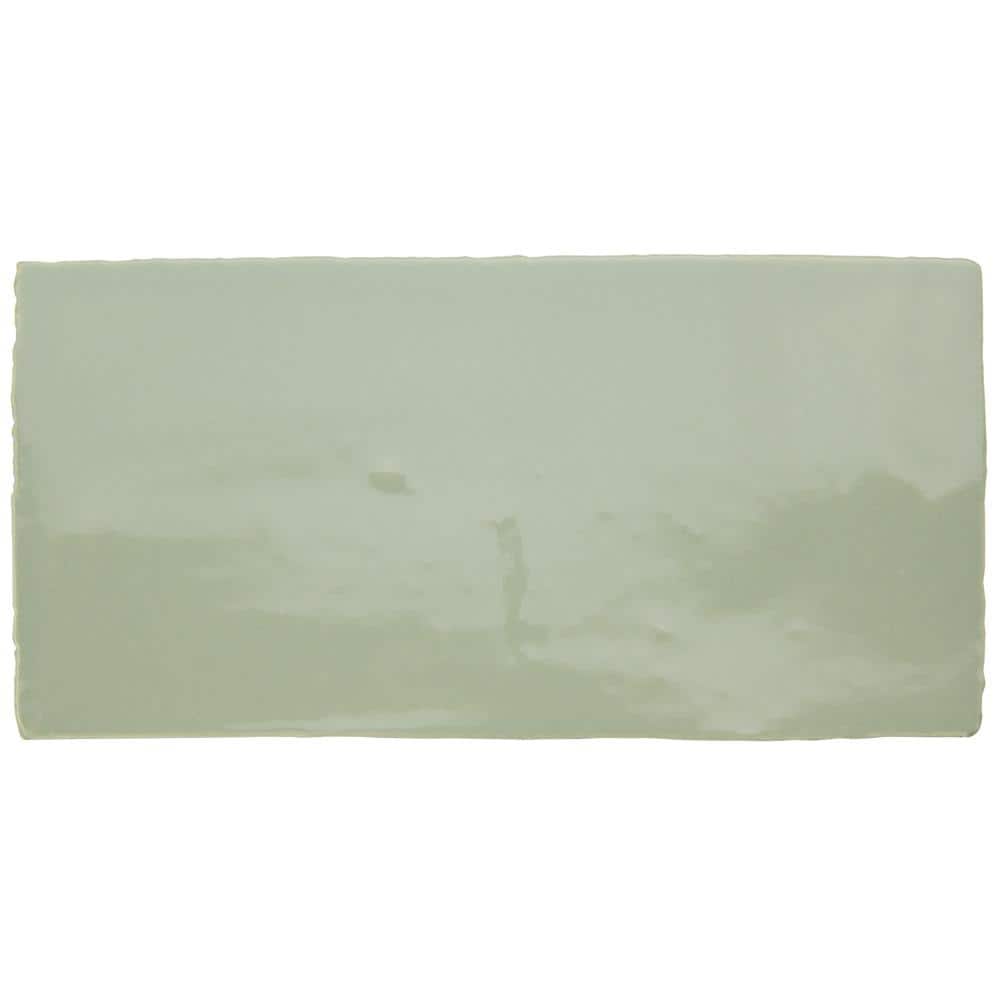 Merola Tile Chester Sage 3 in. x 6 in. Ceramic Wall Subway Tile (6.02 sq. ft. / Case)