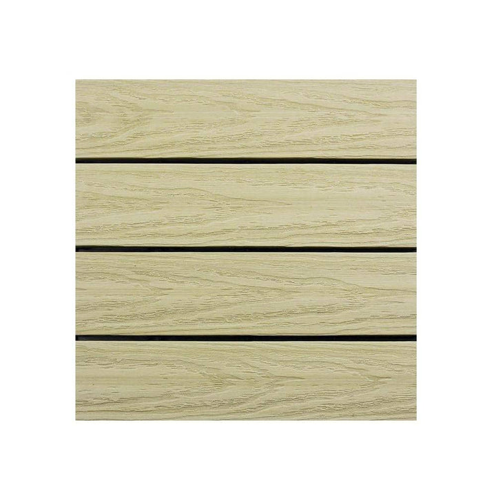NewTechWood UltraShield Naturale 1 ft. x 1 ft. Quick Deck Outdoor Composite Deck Tile in Sahara Sand (10 sq. ft. Per Box)