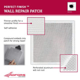 Saint-Gobain ADFORS FibaTape Perfect Finish 4 in. x 4 in. Self-Adhesive Wall Repair Patch