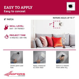 Saint-Gobain ADFORS FibaTape Perfect Finish 8 in. x 8 in. Self-Adhesive Wall Repair Patch