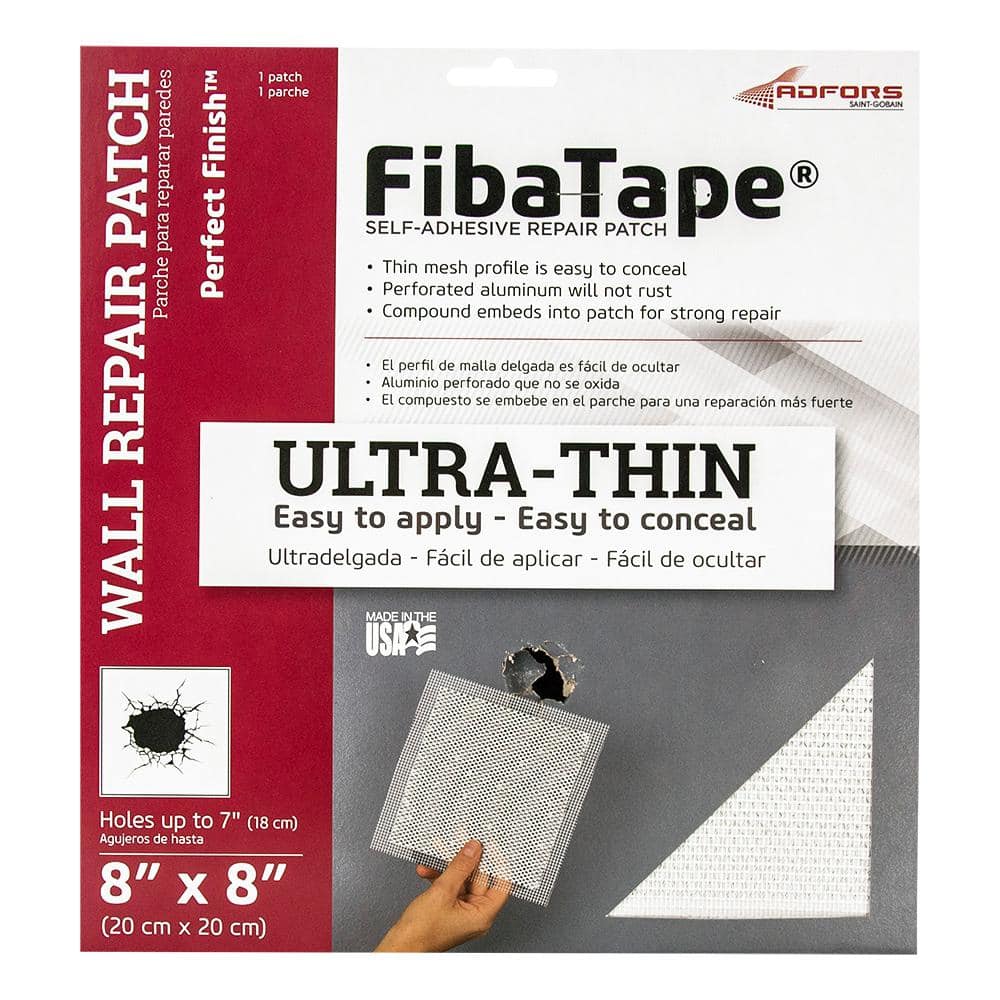 Saint-Gobain ADFORS FibaTape Perfect Finish 8 in. x 8 in. Self-Adhesive Wall Repair Patch