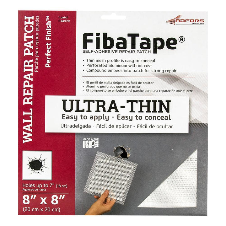 Saint-Gobain ADFORS FibaTape Perfect Finish 8 in. x 8 in. Self-Adhesive Wall Repair Patch