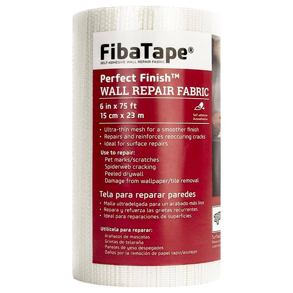 Saint-Gobain ADFORS FibaTape Perfect Finish 6 in. x 75 ft. Self-Adhesive Wall Repair Fabric