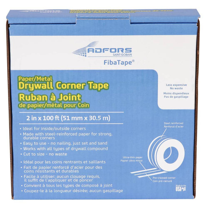 Saint-Gobain ADFORS FibaTape 100 ft. Metal Drywall Corner Tape