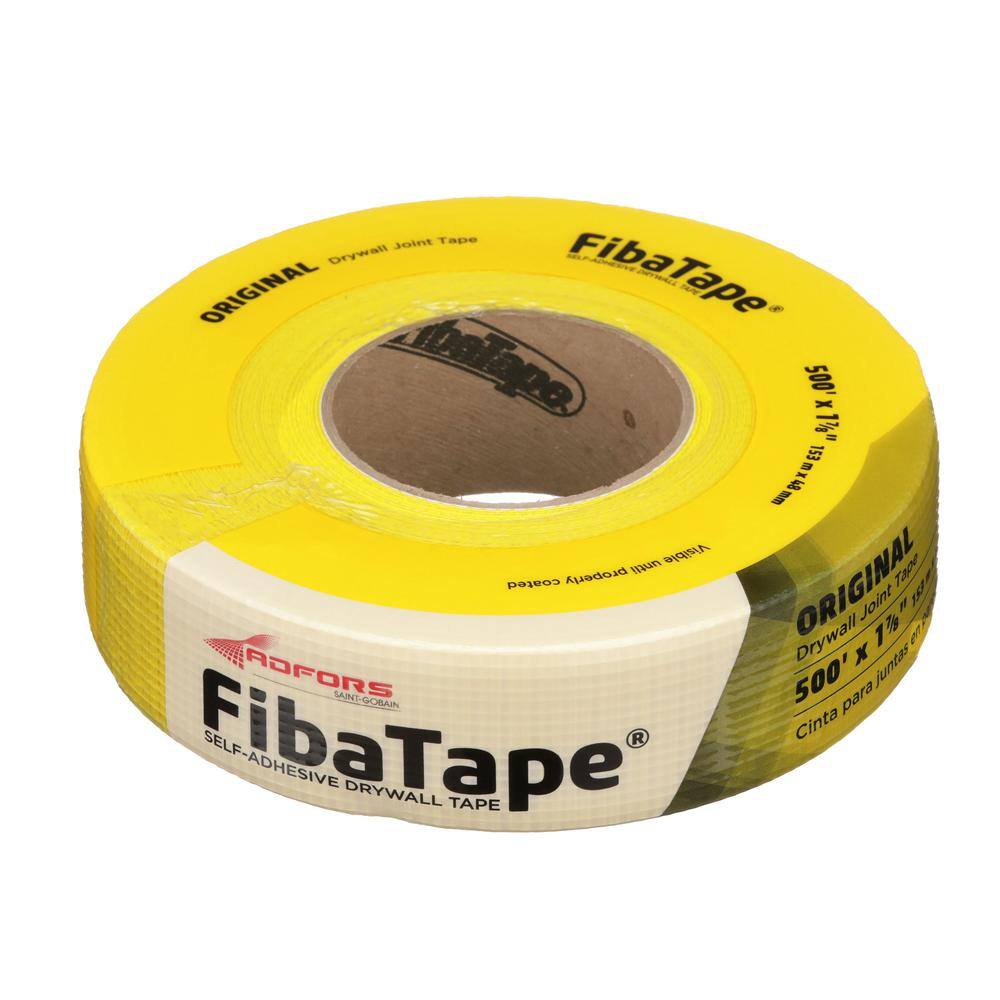Saint-Gobain ADFORS FibaTape Standard Yellow 1-7/8 in. x 500 ft. Self-Adhesive Mesh Drywall Joint Tape