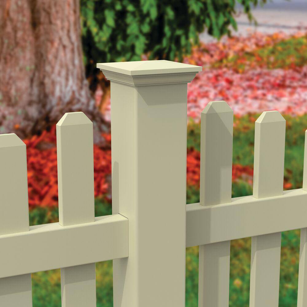 Barrette Outdoor Living 4 in. x 4 in. Vinyl Sand New England Post Top