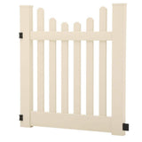 Barrette Outdoor Living Kettle Scallop 4 ft. W x 4 ft. H Sand Vinyl Un-Assembled Fence Gate