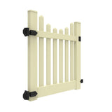 Barrette Outdoor Living Kettle Scallop 4 ft. W x 4 ft. H Sand Vinyl Un-Assembled Fence Gate